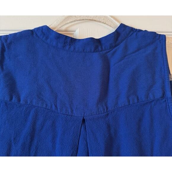 Madewell Women’s Royal Blue Inlet Popover Tank-Top Cami Deep V-Neck Size XS - Picture 4 of 7